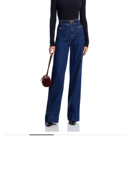 PAIGE Denim - Paige Sasha Enfield Wide Leg Women's Jeans - Dark Dark Blue